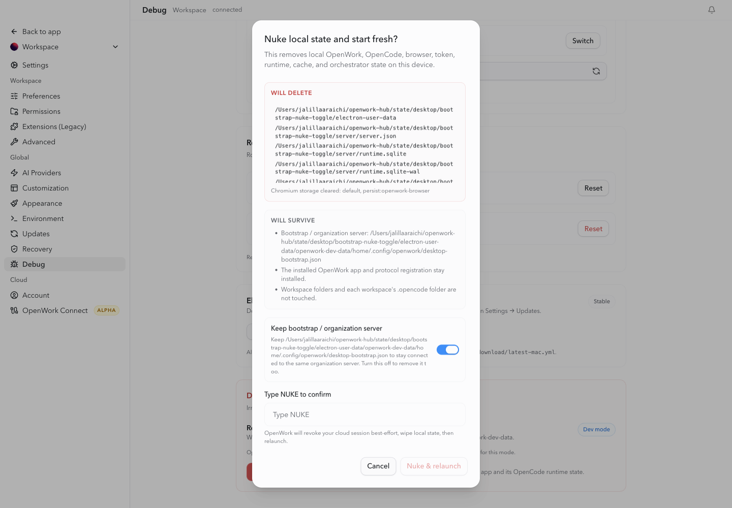 Bootstrap preserved by default